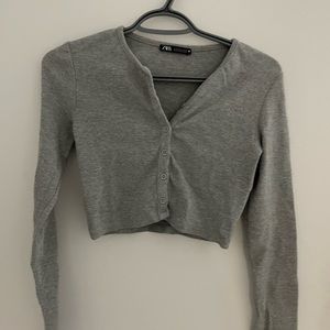 Cropped Cardigan Sweater